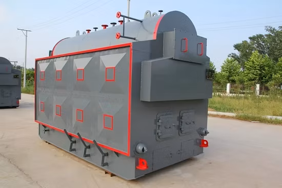 Consegna in fabbrica con manuale di istruzioni.  Caldaia manuale a vapore alimentata a carbone industriale con economizzatore 1. 2 tonnellate/ora.  6 tonnellate/ora